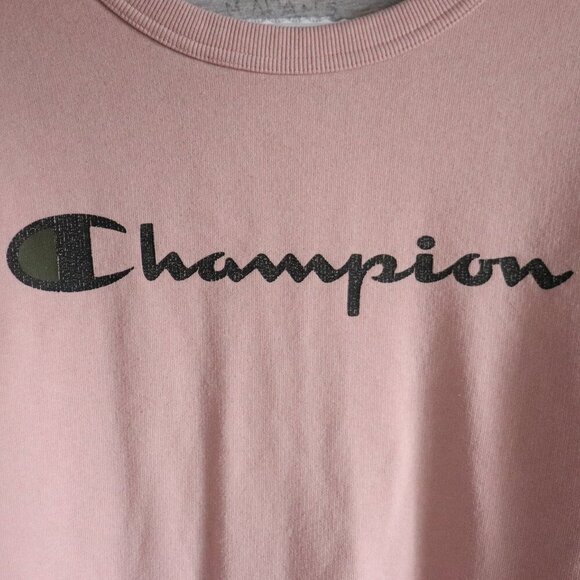 Champion Women's Pink Medium Pullover Fleece Crew Long Sleeve Stretch Sweater - Picture 5 of 11